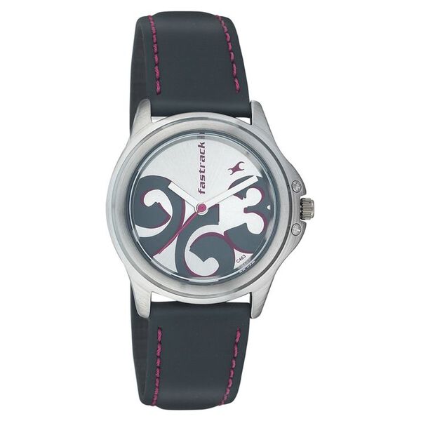 Fastrack Quartz Analog White Dial Leather Strap Watch for Girls - image number 0
