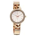 Vyb Mirage By Fastrack Quartz Analog White Dial Rose Gold Metal Strap Watch For Girls - image number 1