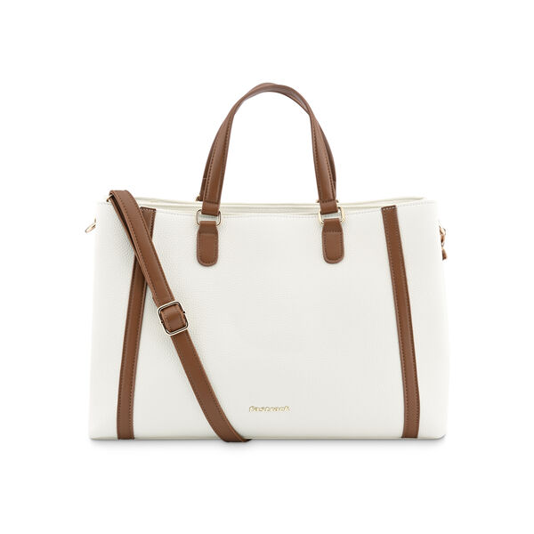 Fastrack Casual 14" Laptop Tote in White and  Tan - image number 1