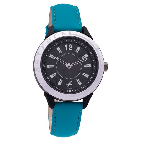 Fastrack Modular Quartz Analog Black Dial Leather Strap Watch for Girls - image number 0