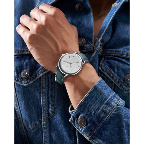 Fastrack Stunners X Quartz Analog Silver Dial Leather Strap Watch For Guys - image number 5
