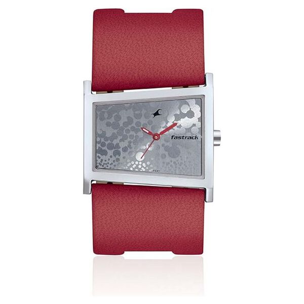 Fastrack Quartz Analog Silver Dial Leather Strap Watch for Girls - image number 0