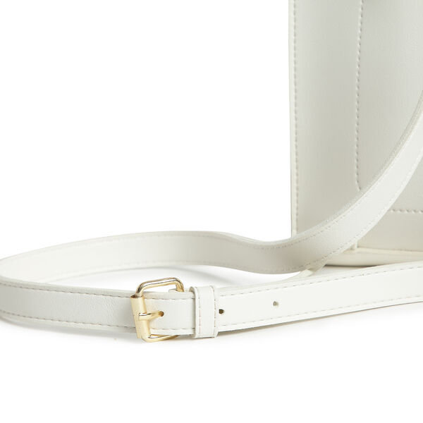 Fastrack White Boxy Backpack for Women | Stylish Backpack for Girls, Ladies, Women�| Spacious Bag made with High Quality Faux Leather | College Everyday Backpack (White) - image number 4