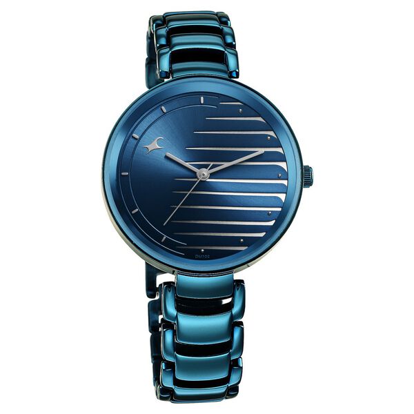 Fastrack Style Up Quartz Analog Blue Dial Metal Strap Watch for Girls - image number 1