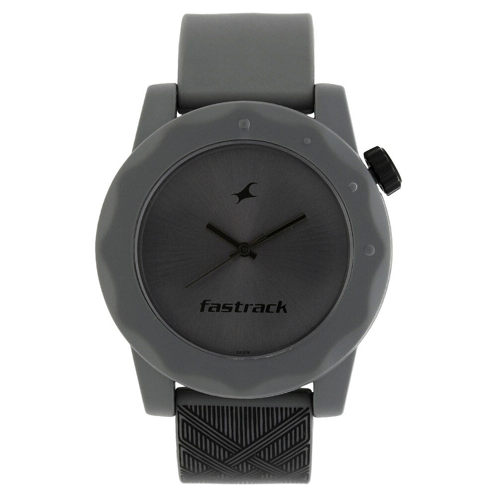 Buy Online Fastrack Quartz Analog Grey Dial Plastic Strap Watch for Unisex ns38022pp07 Fastrack