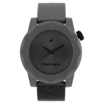 Fastrack Quartz Analog Grey Dial Plastic Strap Watch for Unisex