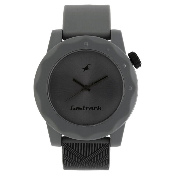 Fastrack Quartz Analog Grey Dial Plastic Strap Watch for Unisex - image number 0