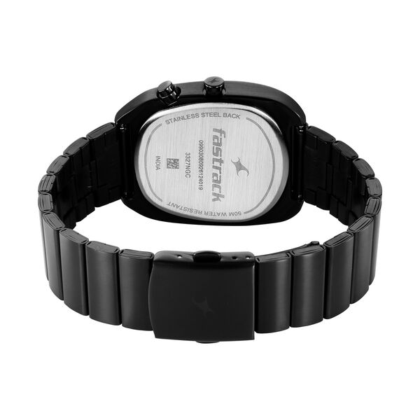 Fastrack Spooky Quartz Multifunction Watch for Men with Black Dial and Black Metal Strap - image number 5