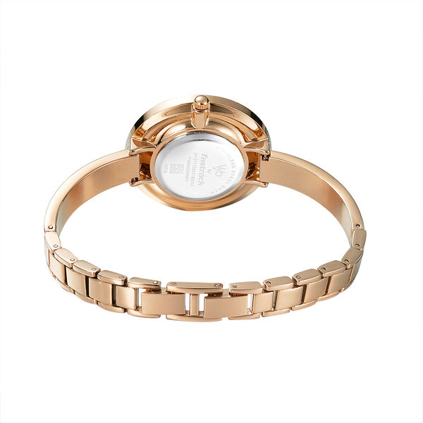 Fastrack Vyb Starlet Quartz Analog Rose Gold Dial Metal Strap Watch for Girls - image number 5