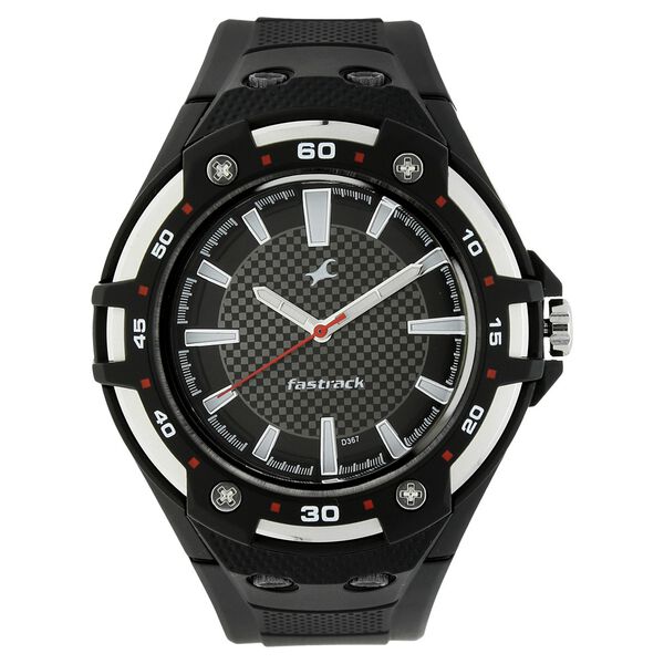 Fastrack Quartz Analog Black Dial Plastic Strap Watch for Guys - image number 0