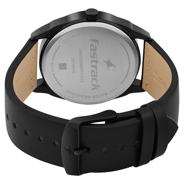 Fastrack MetaWe Quartz Analog Grey Dial Leather Strap Watch For Guys - image number 4
