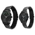 Fastrack Mixmatched Quartz Analog Black Dial Black Stainless Steel Strap Watch for Couple - image number 2