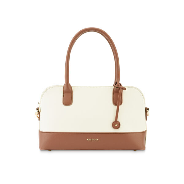 Everyday Edge Satchel in White and  Tan - image number 2