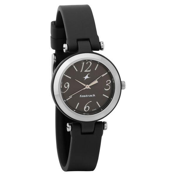Fastrack Trendies Quartz Analog Black Dial Silicone Strap Watch for Girls - image number 0