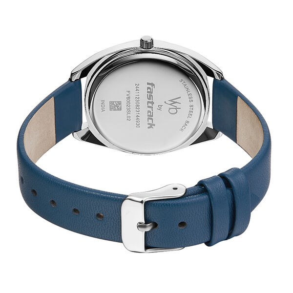 Fastrack Vyb Spotlight Quartz Analog Blue Dial Leather Strap Watch for Girls - image number 5