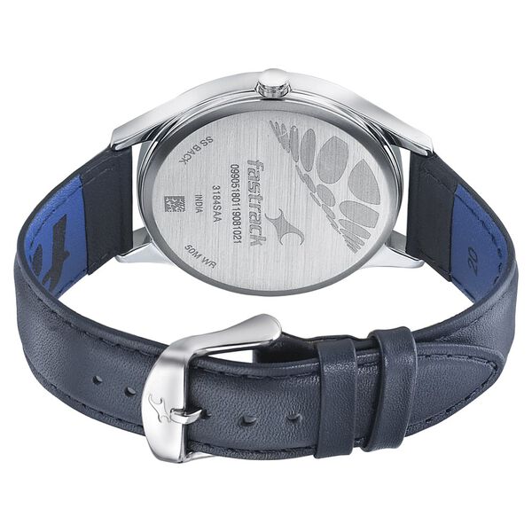 Fastrack Space Rover Quartz Analog Green Dial Leather Strap Watch for Guys - image number 4