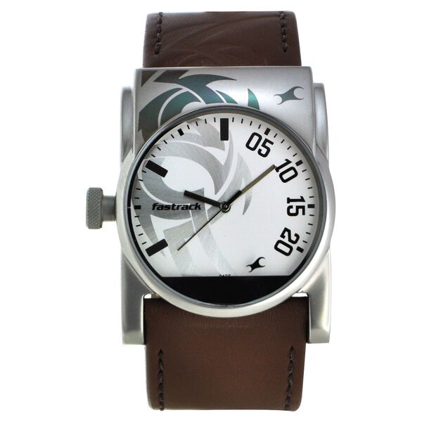 Fastrack Quartz Analog Black Dial Leather Strap Watch for Guys - image number 0