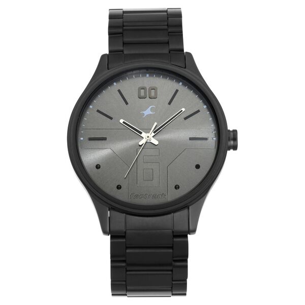 Fastrack Bare Basics Quartz Analog Grey Dial Stainless Steel Strap Watch for Guys - image number 2