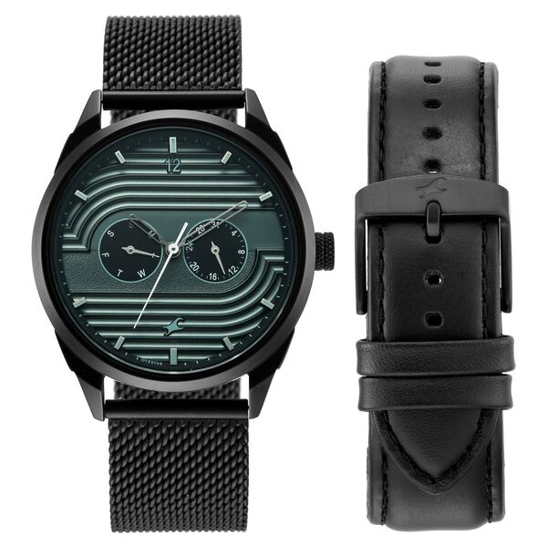 Fastrack 2X Edit Emerald Green Dial Interchangeable Strap Watch for Guys - image number 0