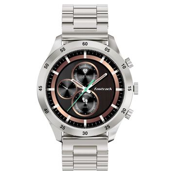 Fastrack Magnus FX2 Unisex Smart Watch With Silver Metal Strap