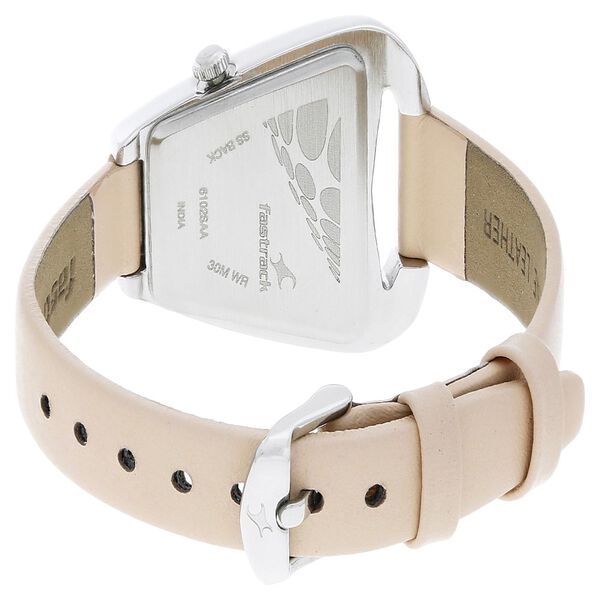 Fastrack Quartz Analog Silver Dial Leather Strap Watch for Girls - image number 3