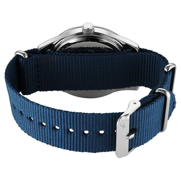Fastrack Stunners Quartz Analog Blue Dial Blue Nylon Strap Watch For Guys - image number 5