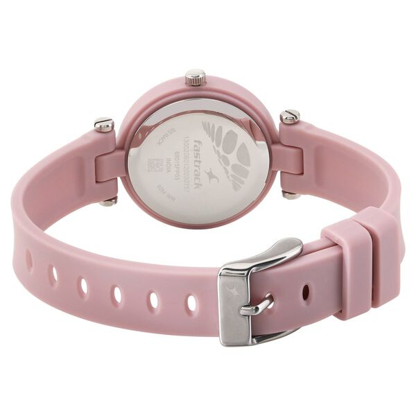 Fastrack Trendies Quartz Analog Pink Dial Silicone Strap Watch for Girls - image number 4