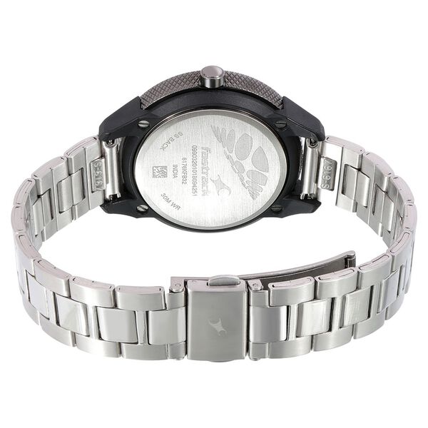 Varsity Black Dial Stainless Steel Strap Watch for Girls - image number 4