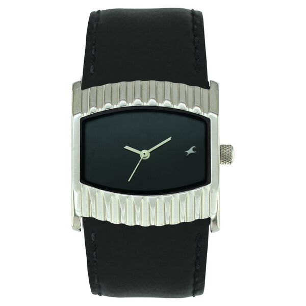Fastrack Quartz Analog Black Dial Leather Strap Watch for Girls - image number 0