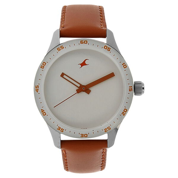 Fastrack Quartz Analog White Dial Leather Strap Watch for Girls - image number 0