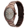 Vyb Aviator By Fastrack Quartz Analog Beige Dial Brown Stainless Steel Strap Watch For Guys - image number 2