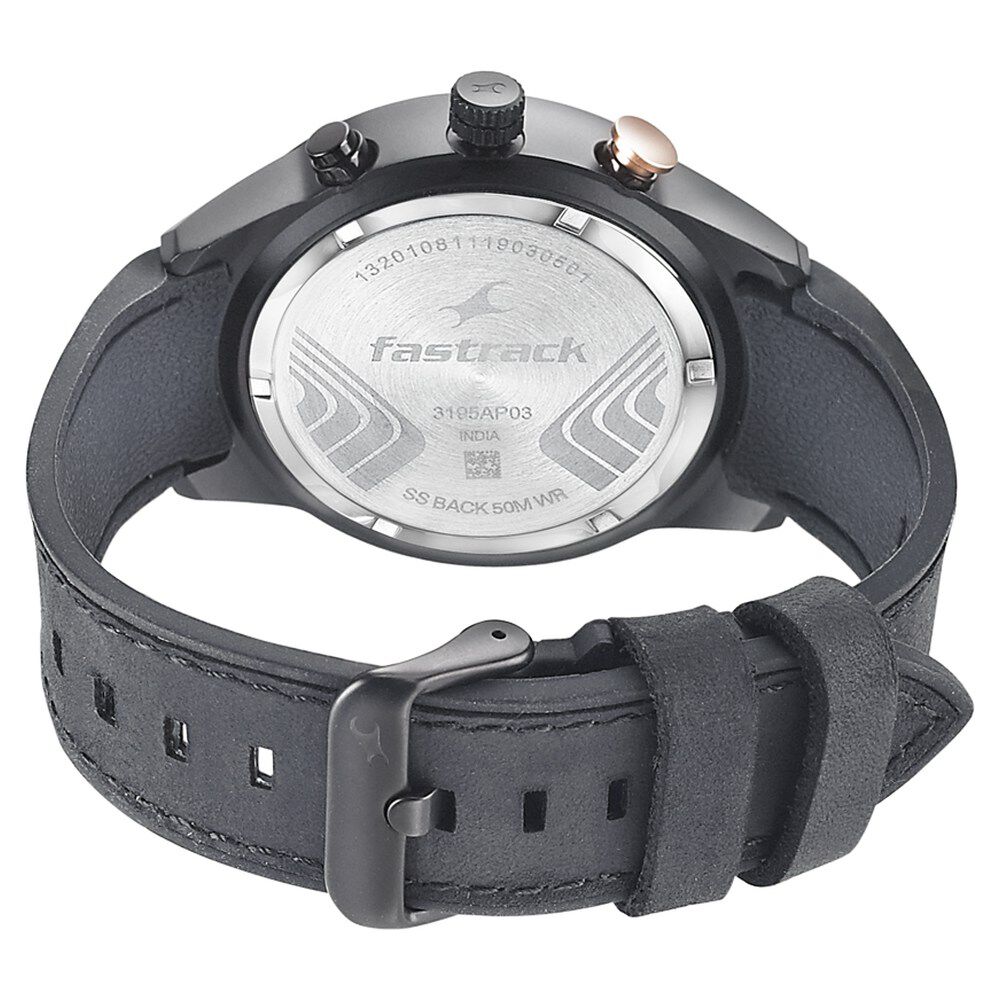 Fastrack watch ss black 50m wr sales