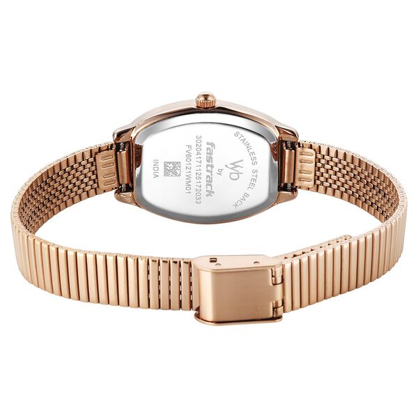 Vyb Runway By Fastrack Quartz Analog Rose Gold Dial Rose Gold Stainless Steel Strap Watch For Girls - image number 5