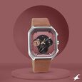 Fastrack After Dark Quartz Analog with Day and Date Brown Dial Leather Strap Watch for Guys - image number 0