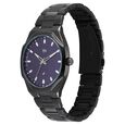 Vyb Nimbus By Fastrack Quartz Analog Purple Dial Black Metal Strap Watch For Guys - image number 2