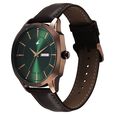 Fastrack Stunners Quartz Analog Green Dial Brown Leather Strap Watch For Guys - image number 2