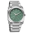 Vyb Challenger By Fastrack Quartz Analog Green Dial Silver Stainless Steel Strap Watch For Guys - image number 1
