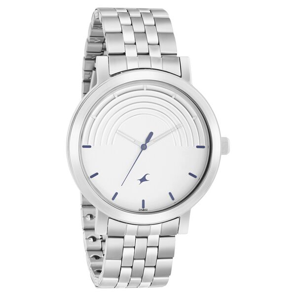 Fastrack Crush Quartz Analog White Dial Stainless Steel Strap Watch for Guys - image number 1
