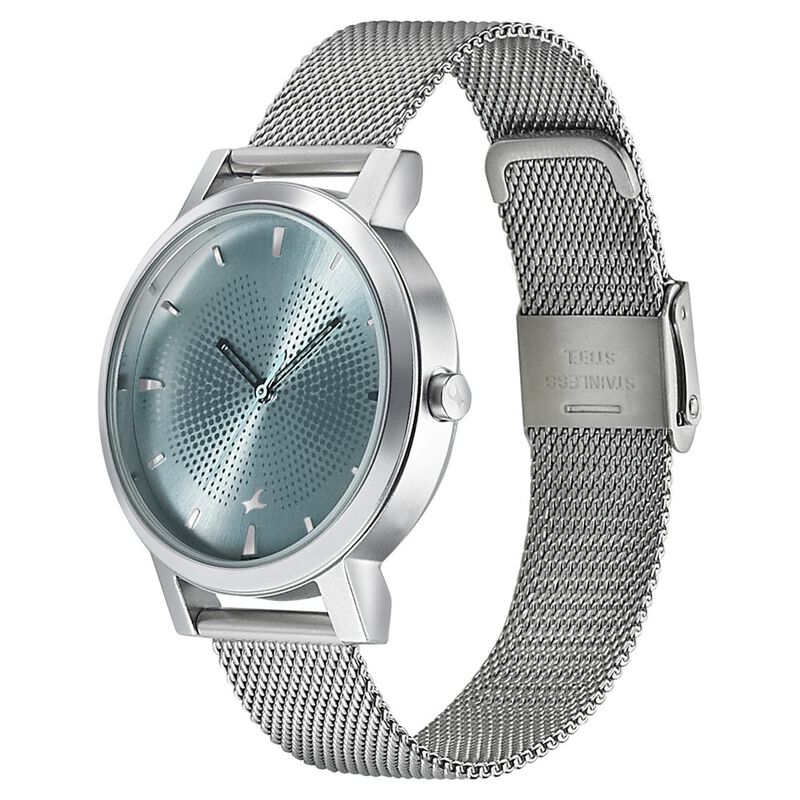 Buy Online Fastrack Sunburn Quartz Analog Green Dial Metal Strap