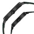 Fastrack Mixmatched Quartz Analog Black Dial Green Leather Strap Watch For Couple - image number 3
