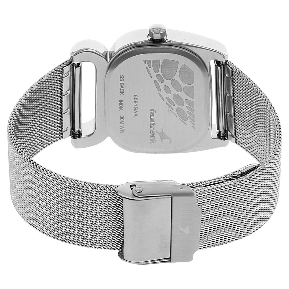 Buy Online Fastrack Quartz Analog Purple Dial Metal Strap Watch for Girls np6091sm01 Fastrack