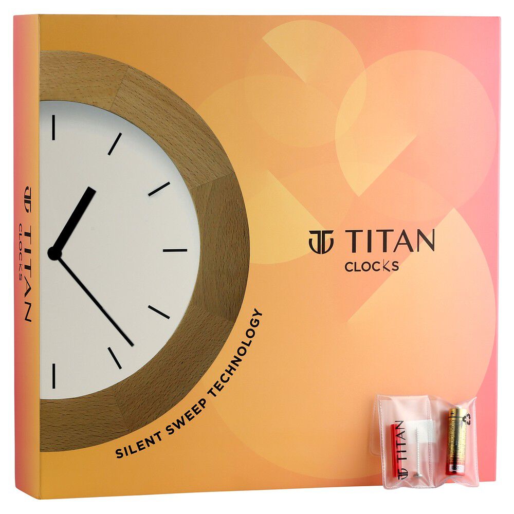 Titan Classic White Wall Clock with Silent Sweep Technology 30.0 cm x 30.0 cm Medium
