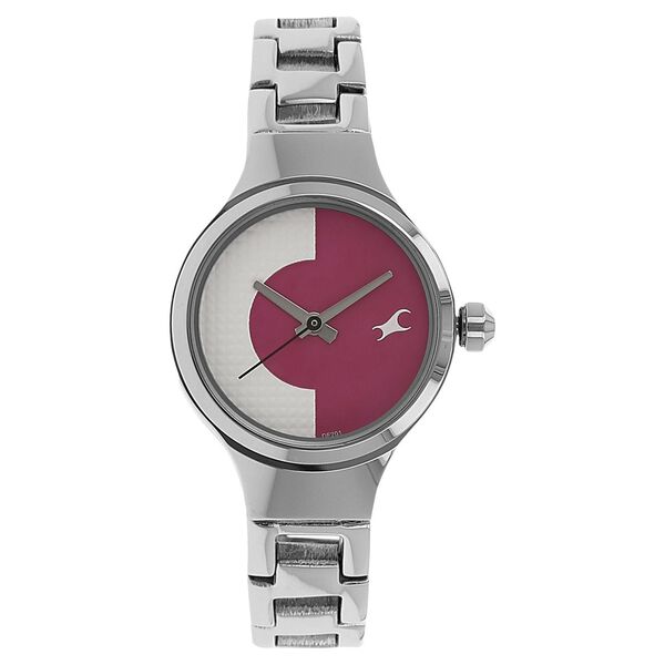 Fastrack Quartz Analog Bicolour Dial Metal Strap Watch for Girls - image number 0