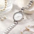 Fastrack Vyb Enigma Quartz Analog Mother of Pearl Dial Rose Gold Color Metal Strap Watch For Girls