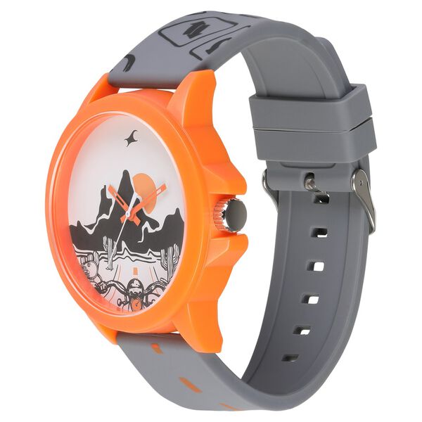 Fastrack Wicked Lines Quartz Analog Multicoloured Dial Silicone Strap Unisex Watch - image number 2