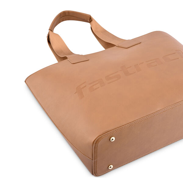 Tan College Tote Bag - image number 5