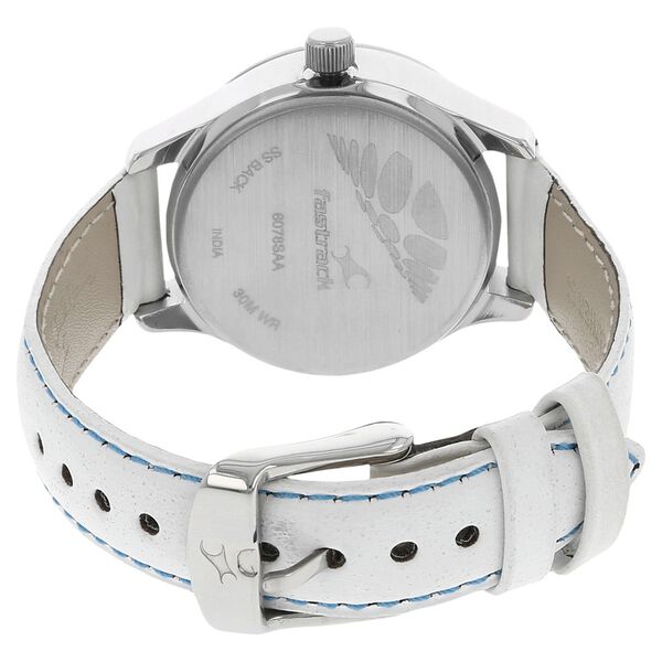 Fastrack Monochrome Quartz Multifunction Blue Dial Leather Strap Watch for Girls - image number 3