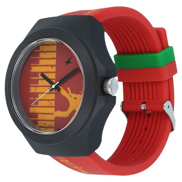 Fastrack Tees Quartz Analog Red Dial Polyurethane Strap Unisex Watch - image number 1