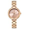 Fastrack Stunners Quartz Analog Beige Dial Rose Gold Stainless Steel Strap Watch For Girls