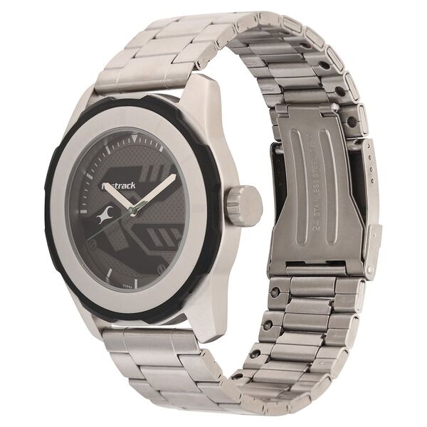 Fastrack Quartz Analog Black Dial Stainless Steel Strap Watch for Guys - image number 2